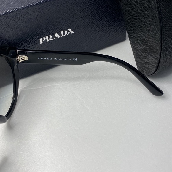New - PRADA SPR 01Y 1AB-0A7 round frame with grey gradient lenses  Sunglasses - Picture 7 of 12